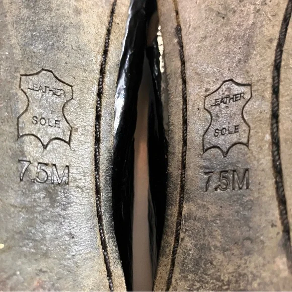 Tory Burch Womens Size 7.5 Black Patent Leather Caroline Ballet Flats - Picture 13 of 13